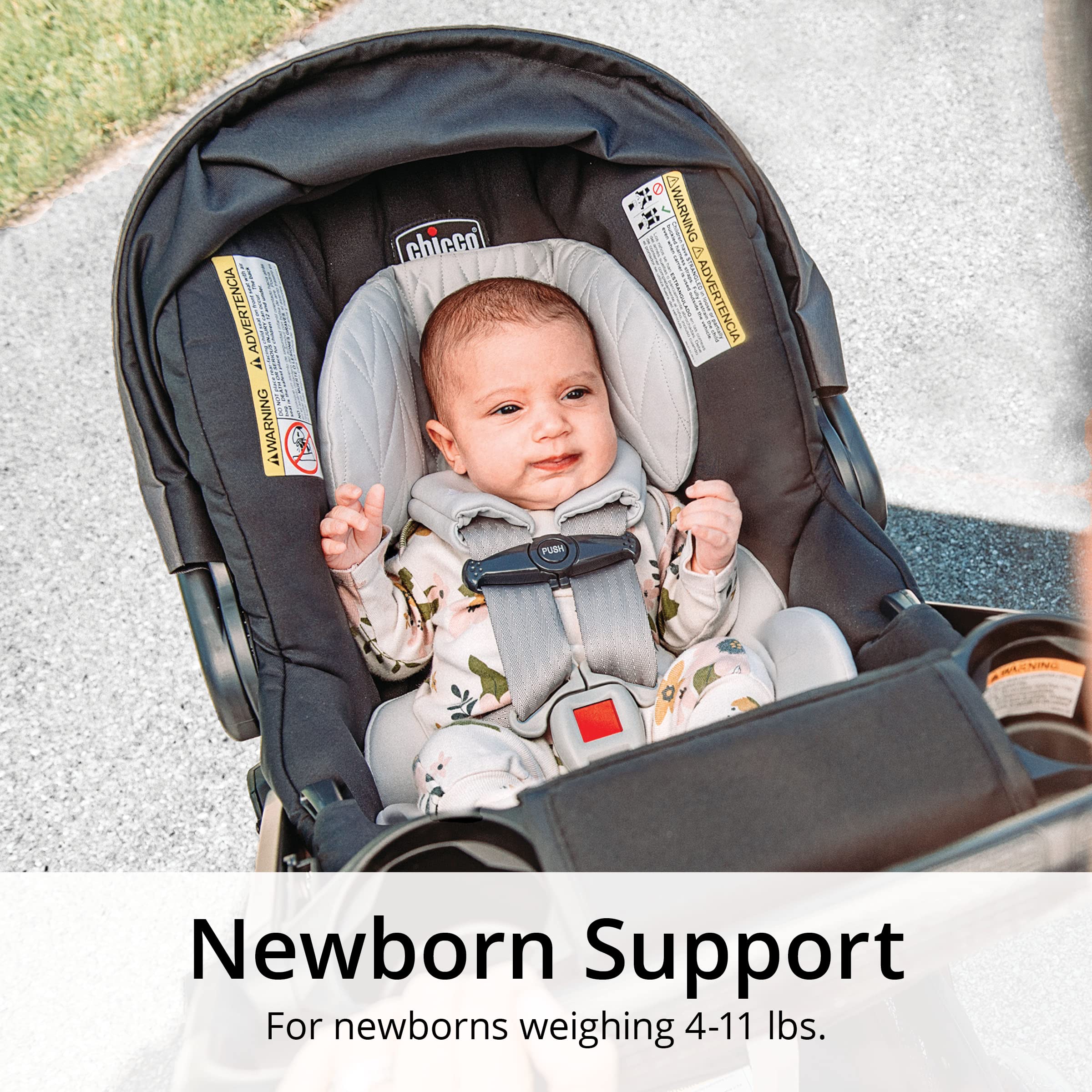 Chicco ClearTex® Kinderwagen, kompatibel mit rückwärtsgerichteten Autositzen