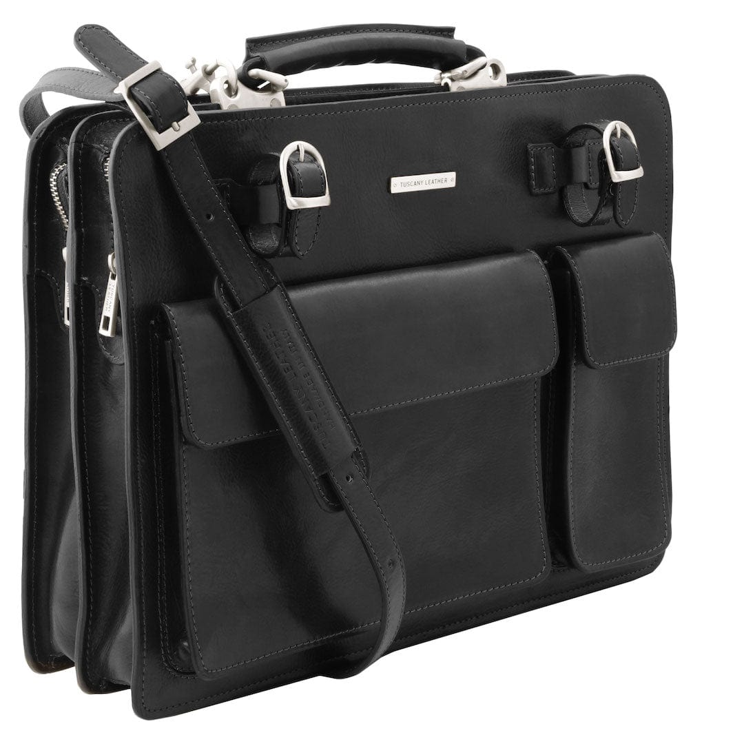 Venezia - 2 compartment leather briefcase | TL141268