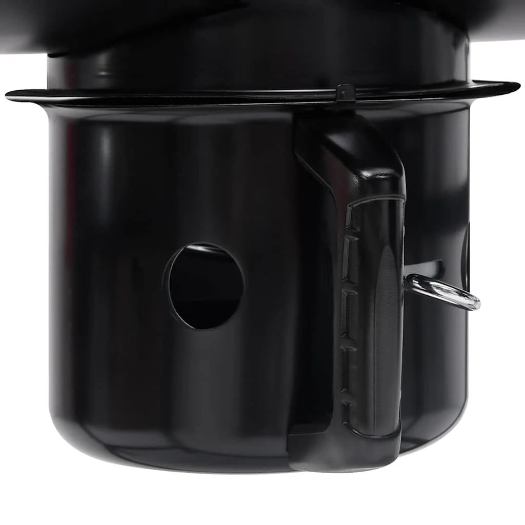 Grillwagen 2025 mit Rollen und Ablagen. Schwarz. Stahl. 115 x 85 x 95 cm. Für den Außenbereich.