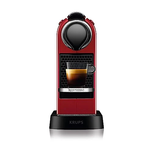 Machine à café à capsules Krups Nespresso Pixie (nouveau design 2025) | Espresso et Lungo | Style industriel | Faible consommation d'énergie | Arrêt automatique | Plateau réglable | Capsules recyclables | Modèle XN306T