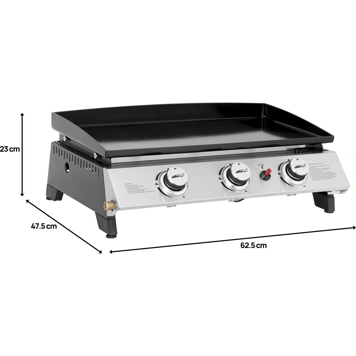 „Jolly“ 3-Flammen-Gasgrill – 7,5 kW – Grau