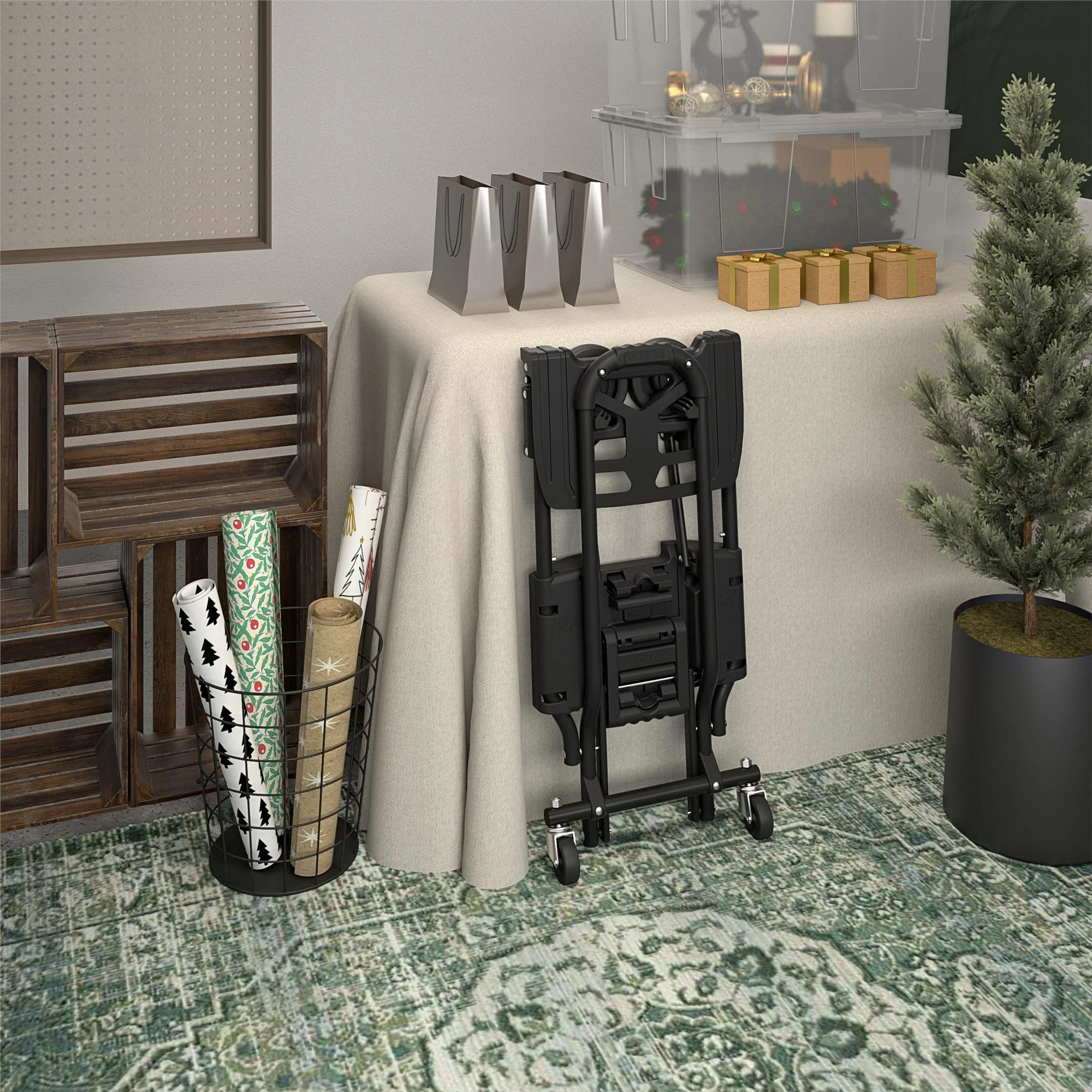 Chariot de manutention pliable multifonctionnel 2 en 1 (2025)