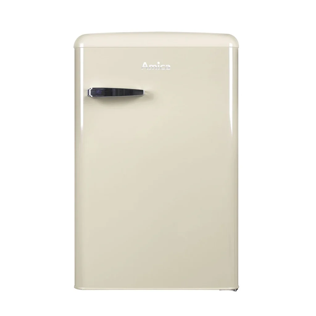 2025 Amica KS 15615 B Beige Retro Design Køleskab med Fryser