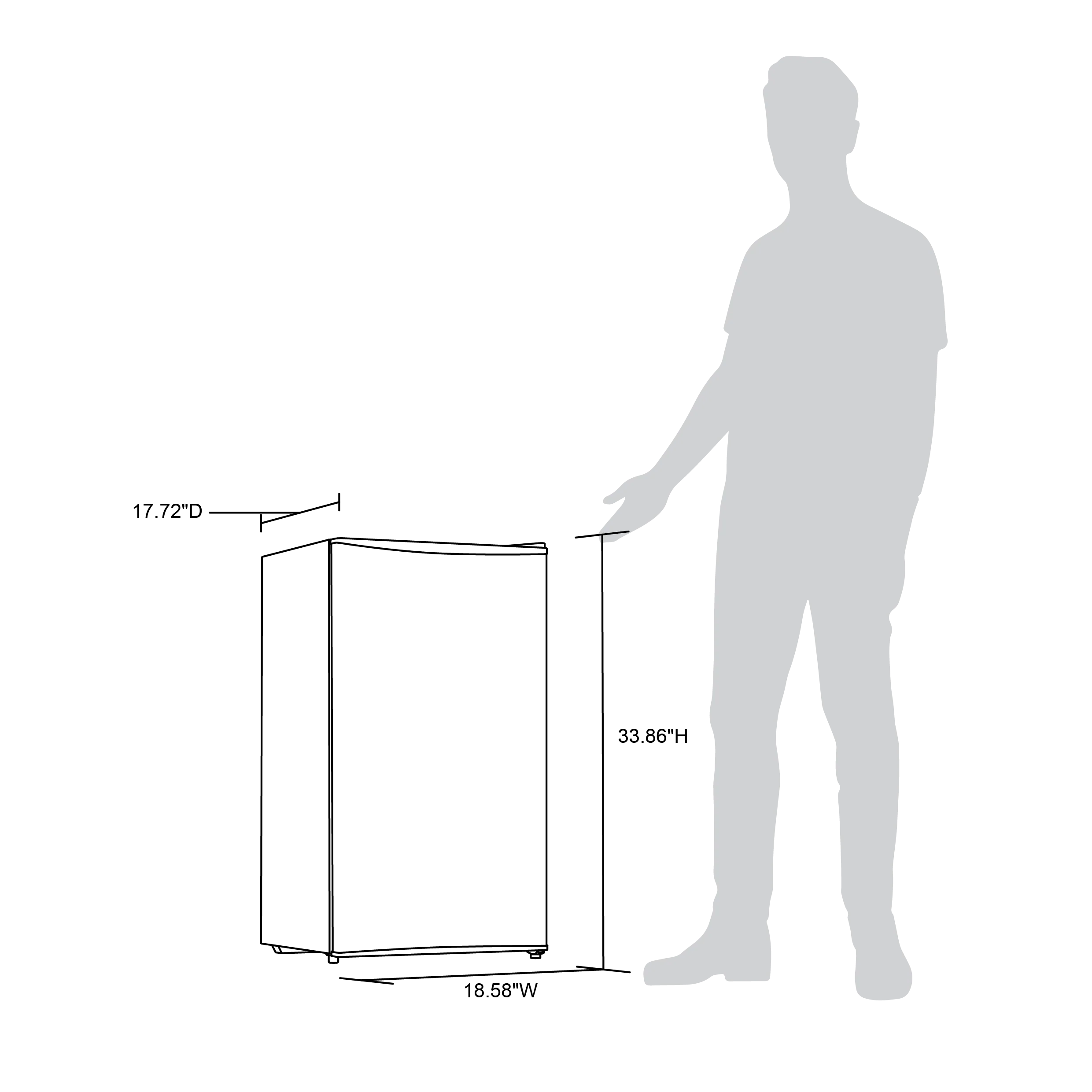 Réfrigérateur compact Newair® 2025 avec congélateur. 3,3 pieds cubes – Noir