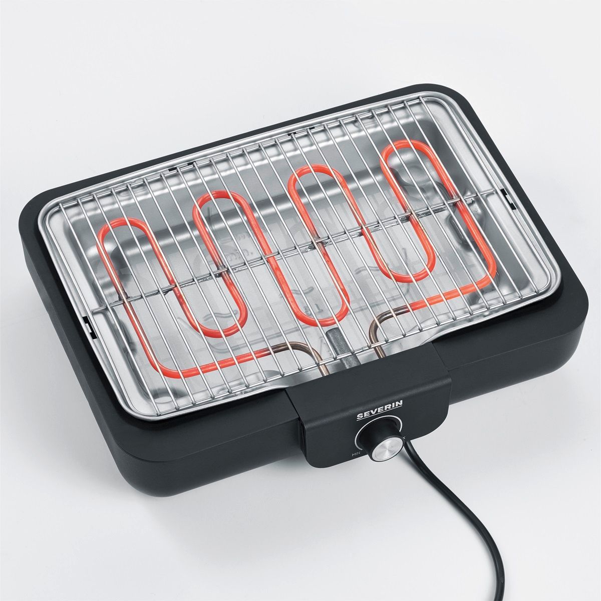 Severin PG 8554 Tischgrill mit Grillrost – 2300 W, Schwarz