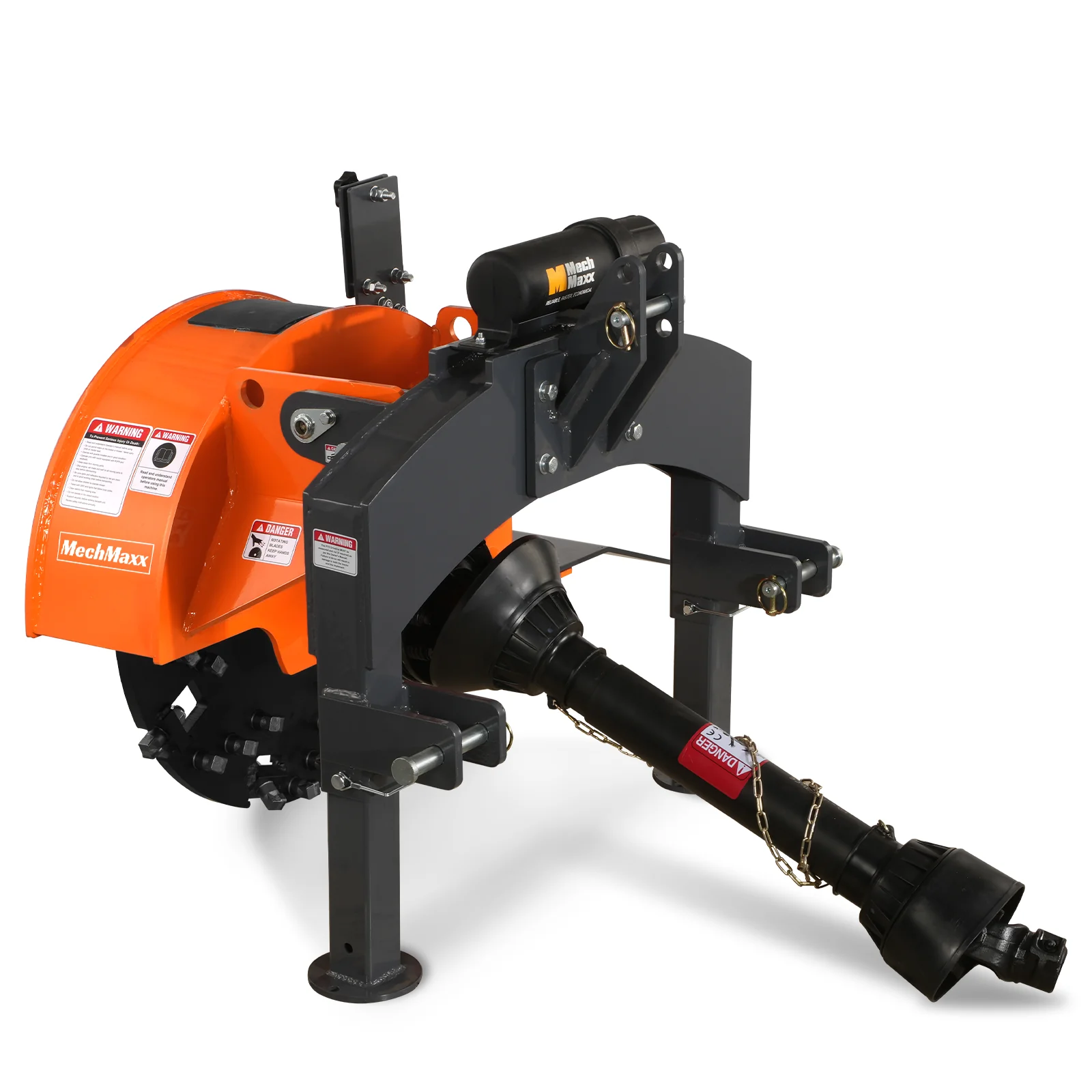 Broyeur de souches MechMaxx SG24 2025 – Attelage de prise de force 3 points avec 34 dents en carbure + arbre de prise de force inclus