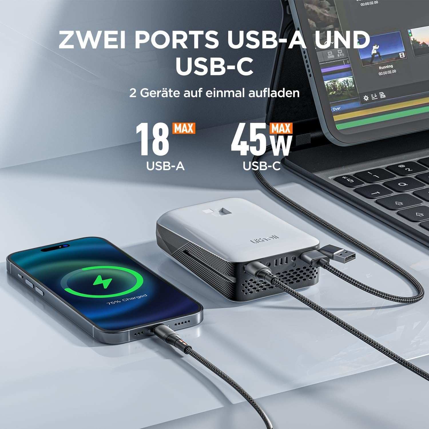 2025 U20 20V 33cm Akku-Rasenmäher mit bürstenlosem Motor | Inklusive 2 x 4,0Ah SE-Akkus | Mäht mühelos bis zu 400 m²