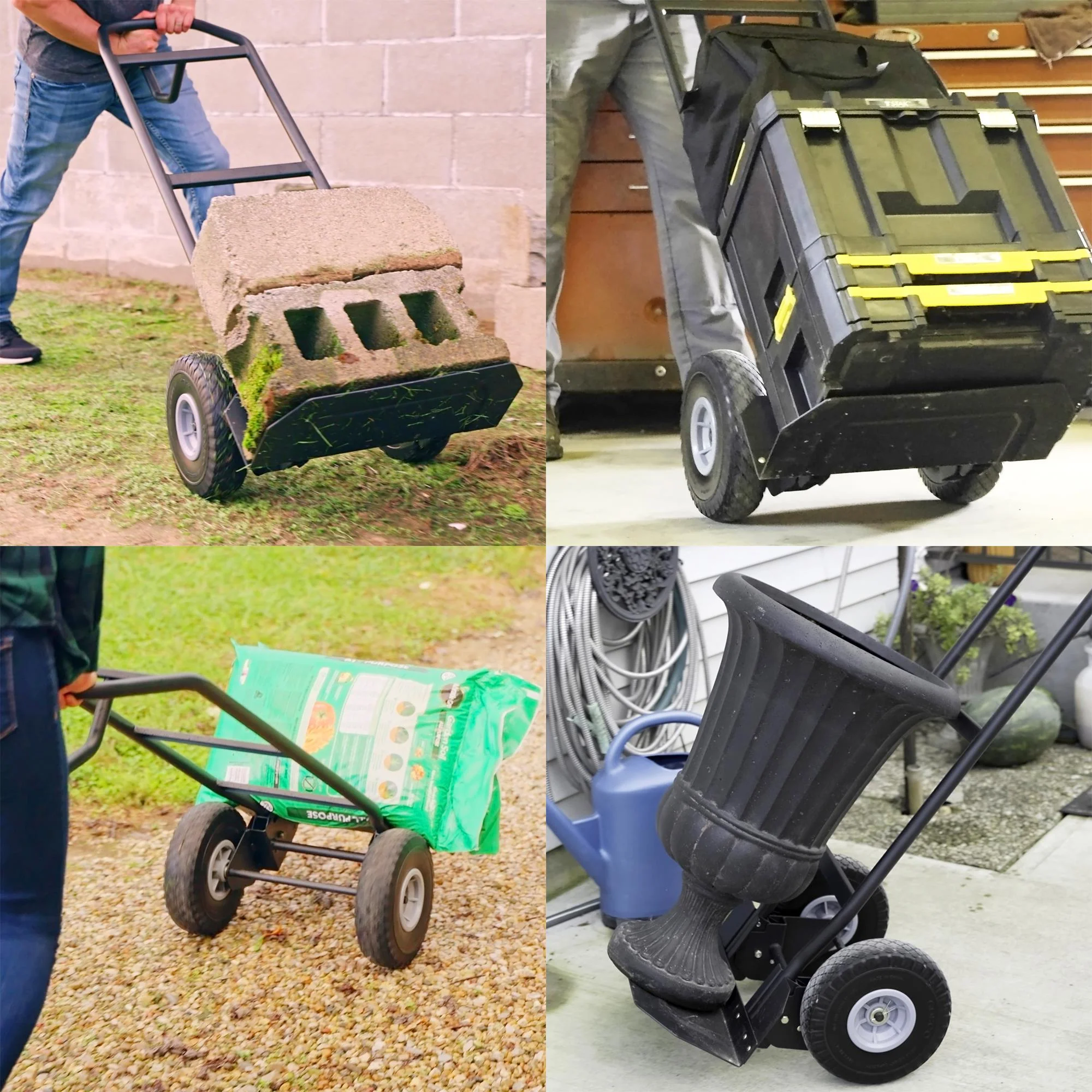 Diable de manutention COSCO Load Assist 2025 avec poignée en P et roues increvables. Capacité de charge : 360 kg