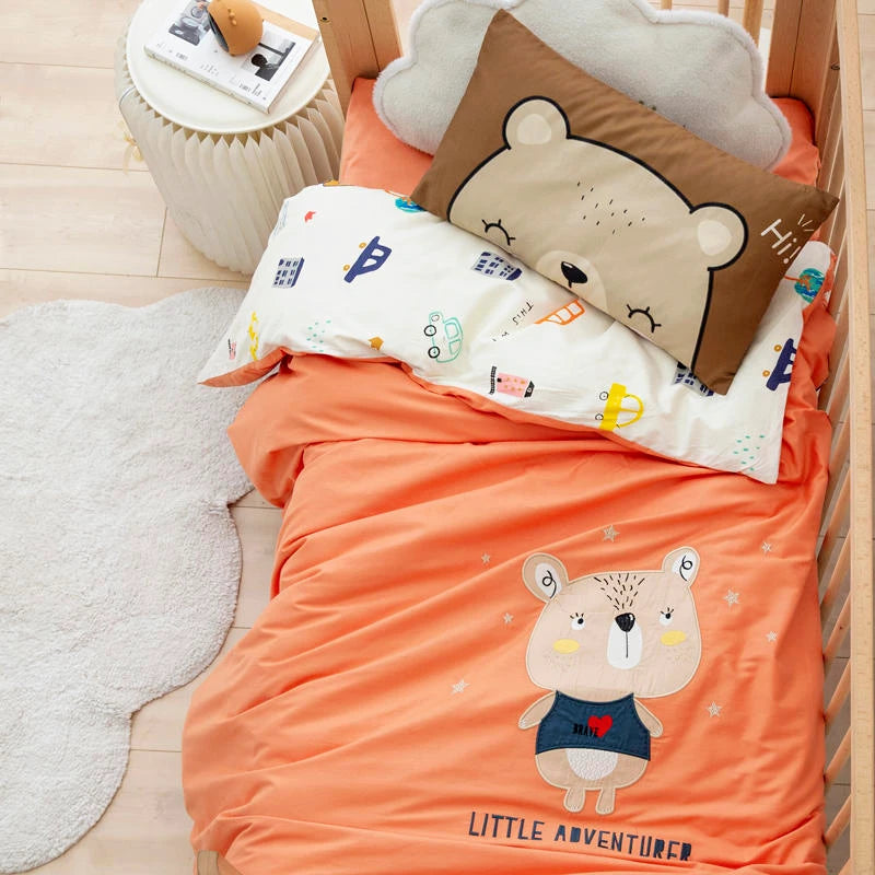 Broderikit med applikationer i bomuld til babybamse