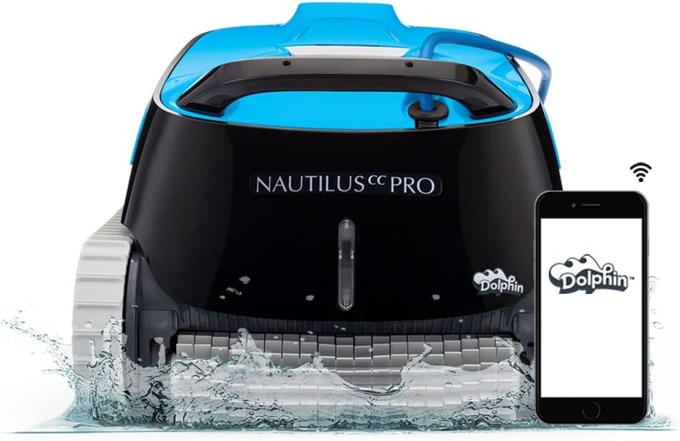 Robot nettoyeur de piscine Dolphin Nautilus CC 2025 pour piscines jusqu'à 10 mètres – Brosse pour grimper aux parois