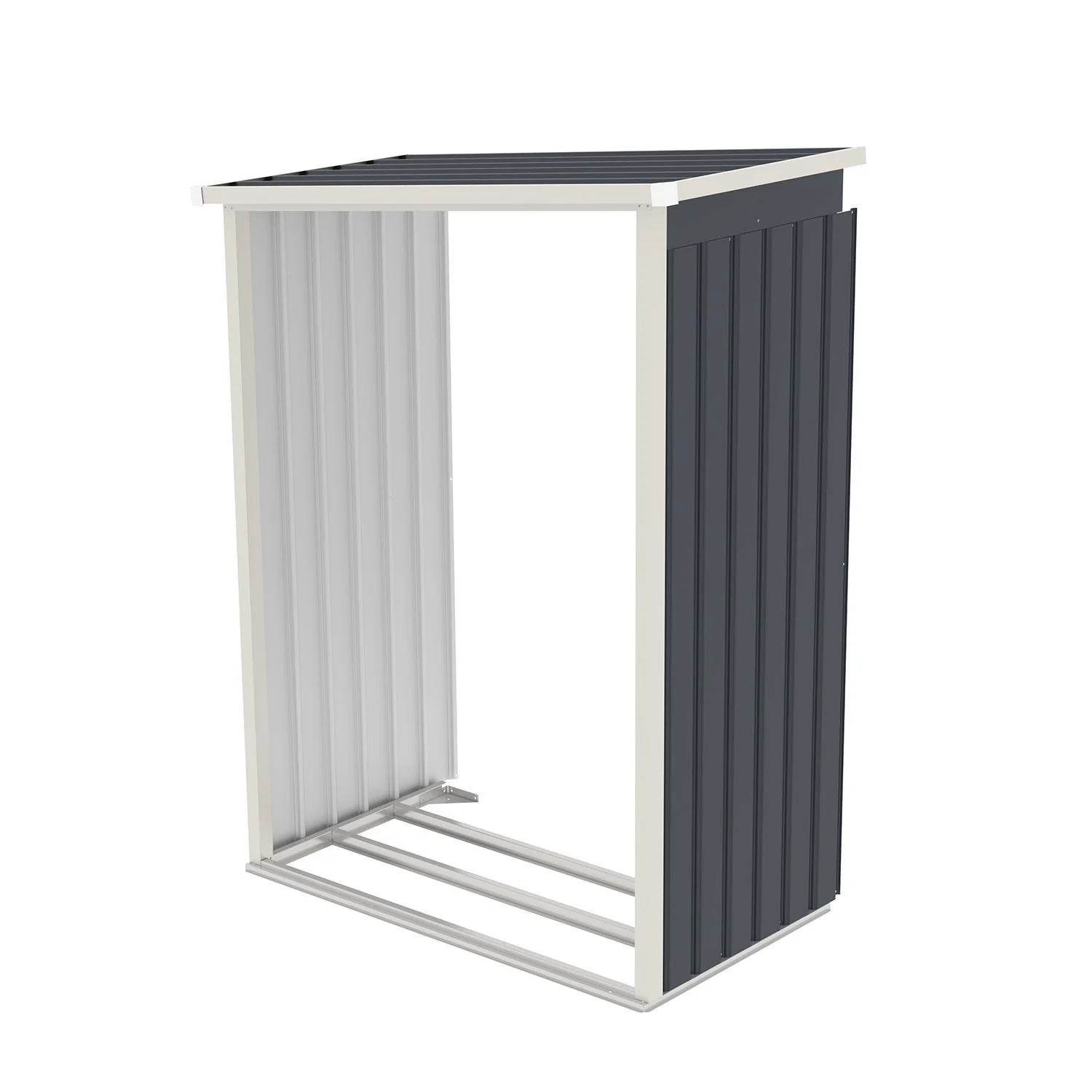 Abri de jardin métallique 2025 avec rangement pour bûches