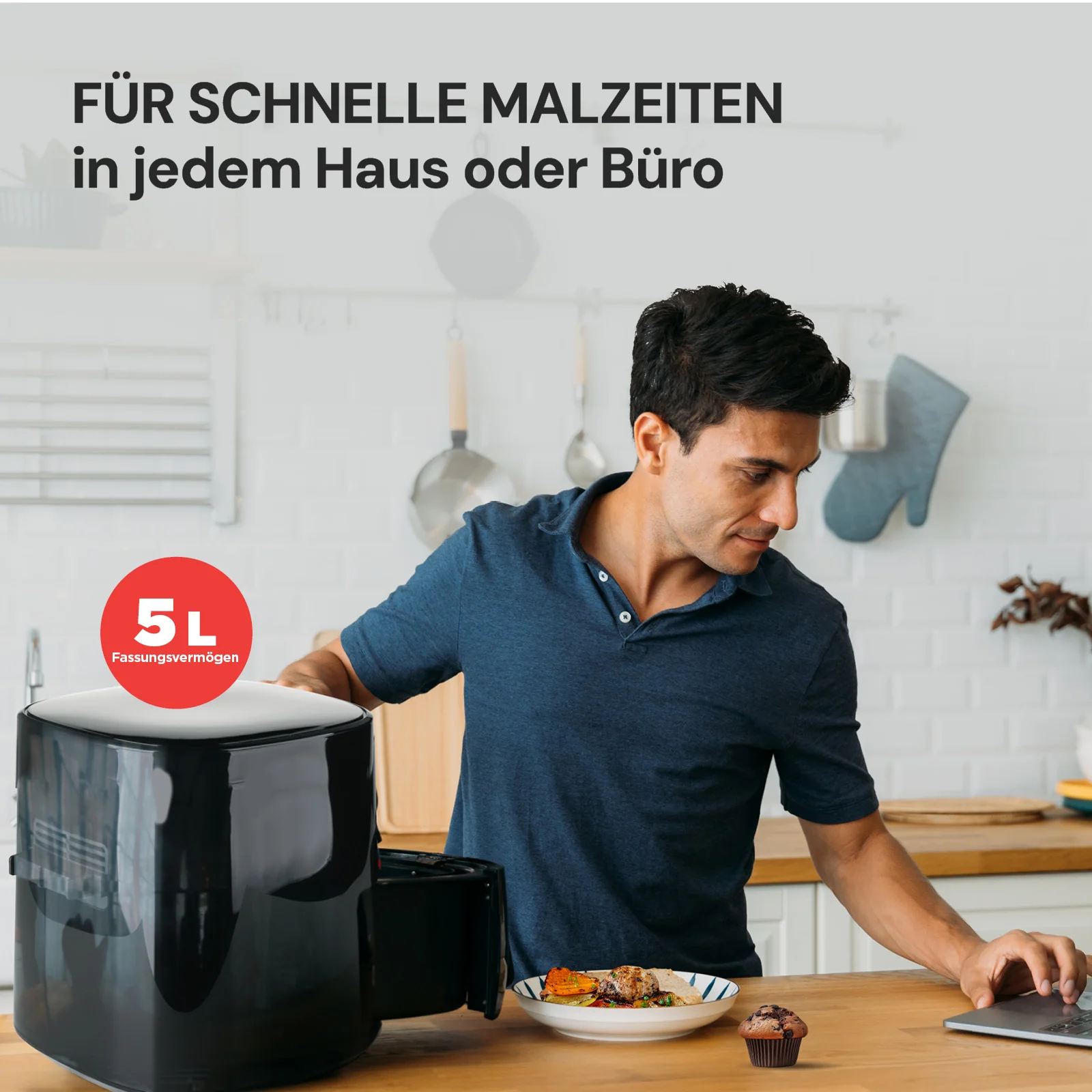 Rosmarino Infinity Vision XL Heißluftfritteuse (Modelljahr 2025) – 5 l