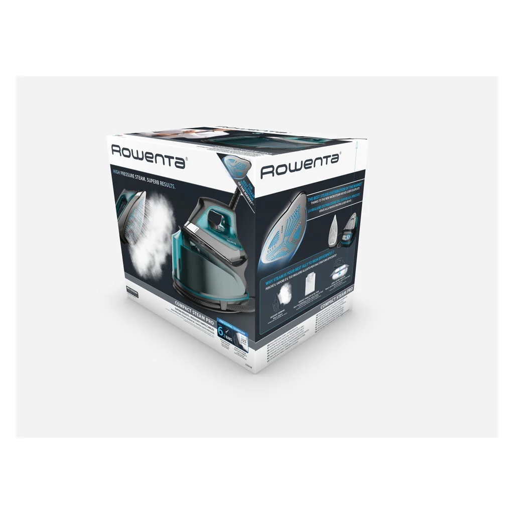 Rowenta DG762 Dampfbügelstation (2025) 2200 W 1,1 L Microsteam Microsteam 400 HD Lasersohle Schwarz/Blau