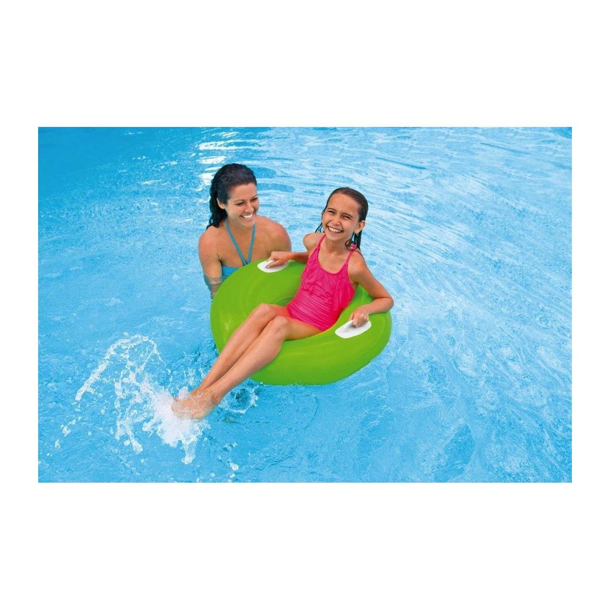 Intex aufblasbarer Schwimmreifen mit Griff, 76 cm, verschiedene Farben - Intex