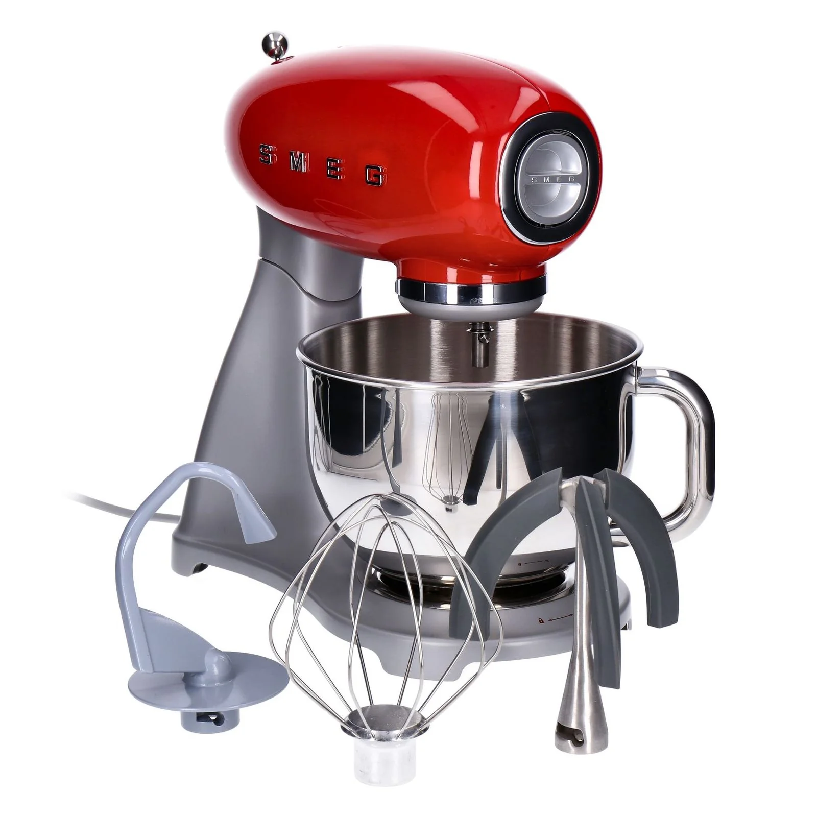 2025 Smeg SMF02RDEU Küchenroboter 800 W 4,8 l Rot im Stil der 1950er Jahre