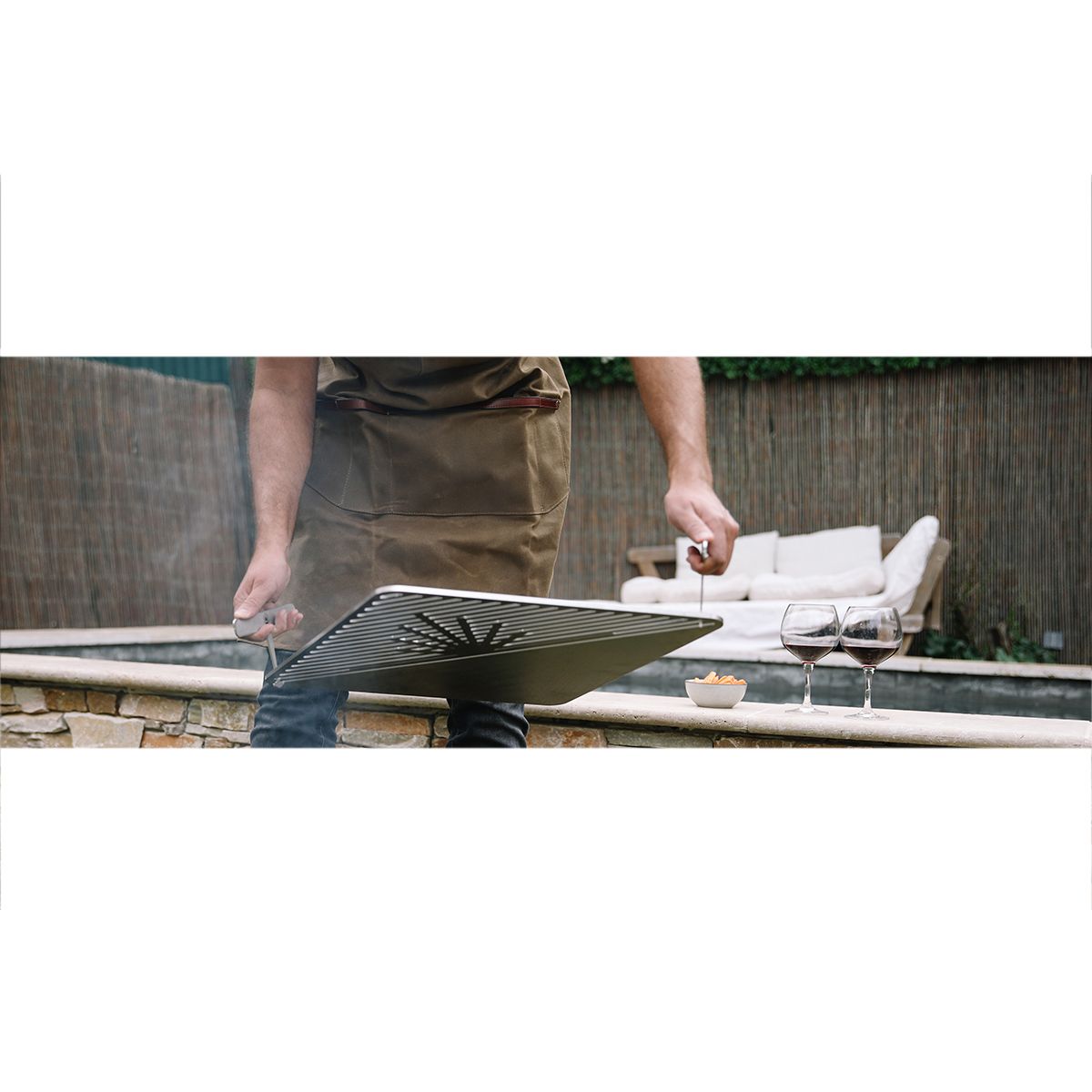 Krak Brazier 3 In 1 Green Provence - Levant + Grille + Plateau Vert Provence