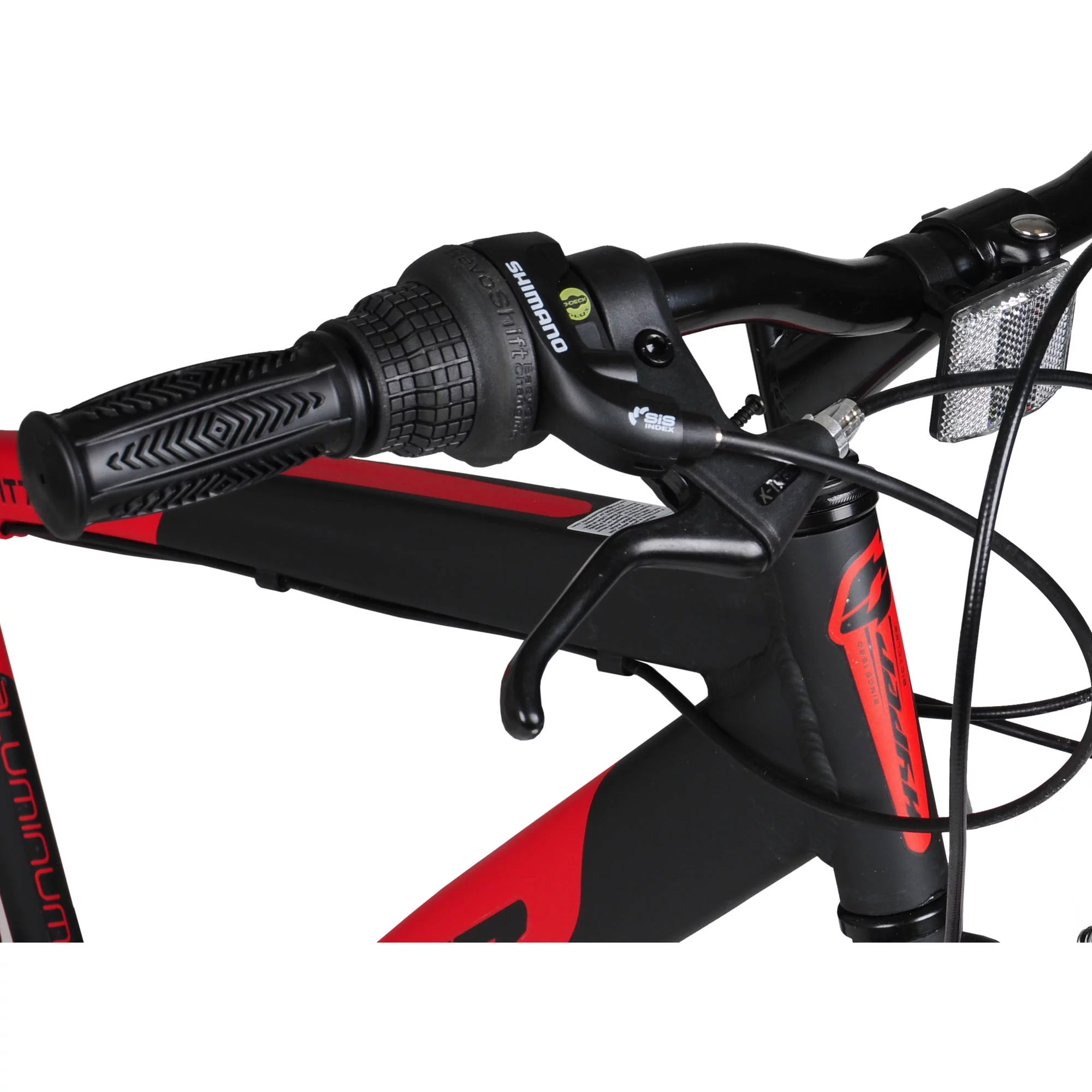 Vélo hybride Hyper Spin Fit pour homme. 700c. Noir et rouge.