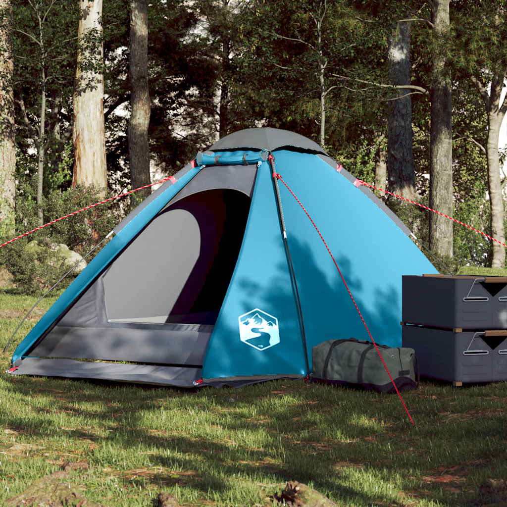Tente igloo bleue imperméable 2025 pour 4 personnes V8049