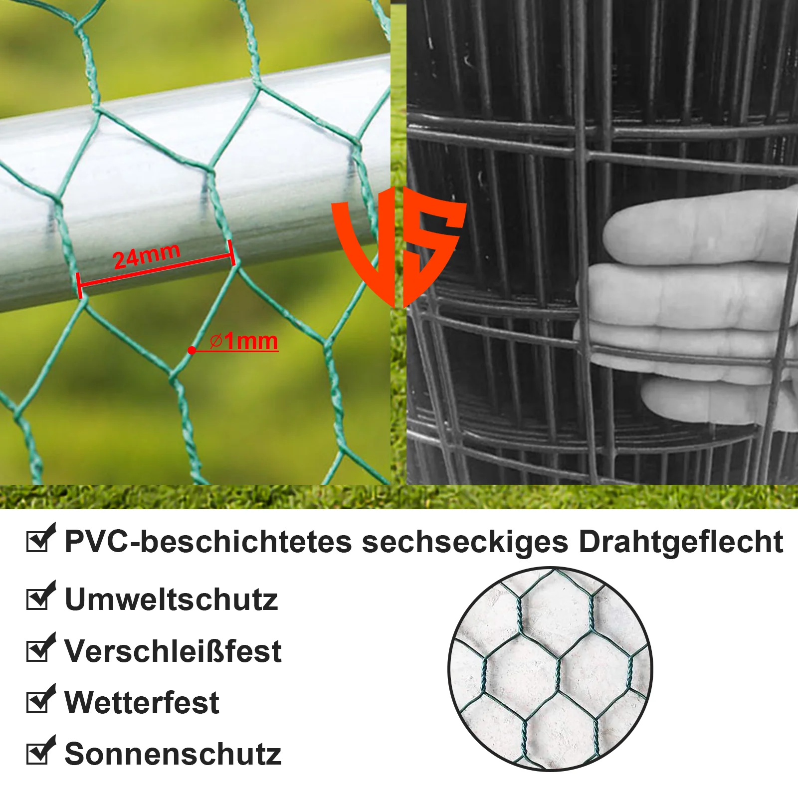 Sonnewelt Hühnerstall-Außengehege mit Markise, Baujahr 2025 – 3 x 2 x 2 m