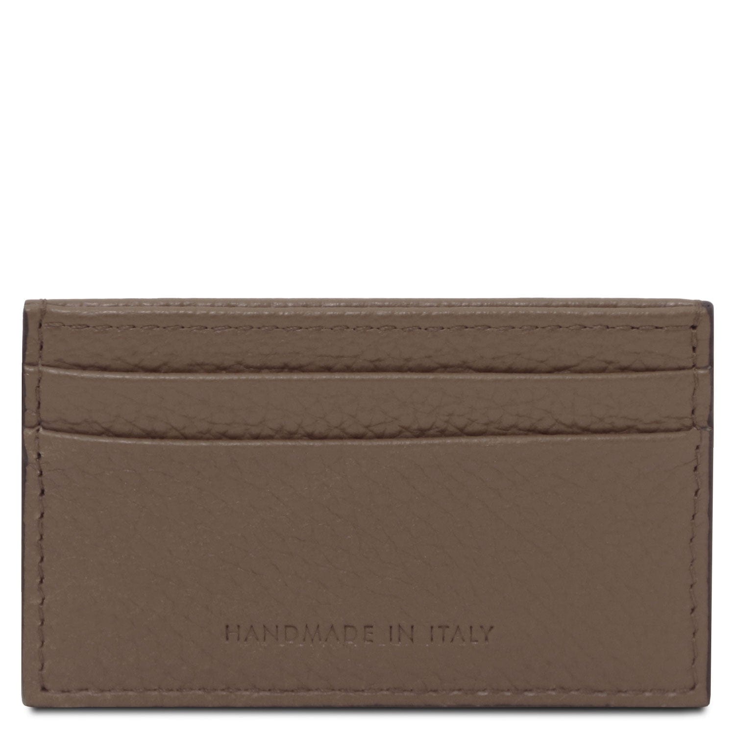 Leather card holder - 4 cards, pebbled leather | TL142474