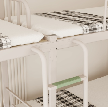 Steel and wood bunk bed