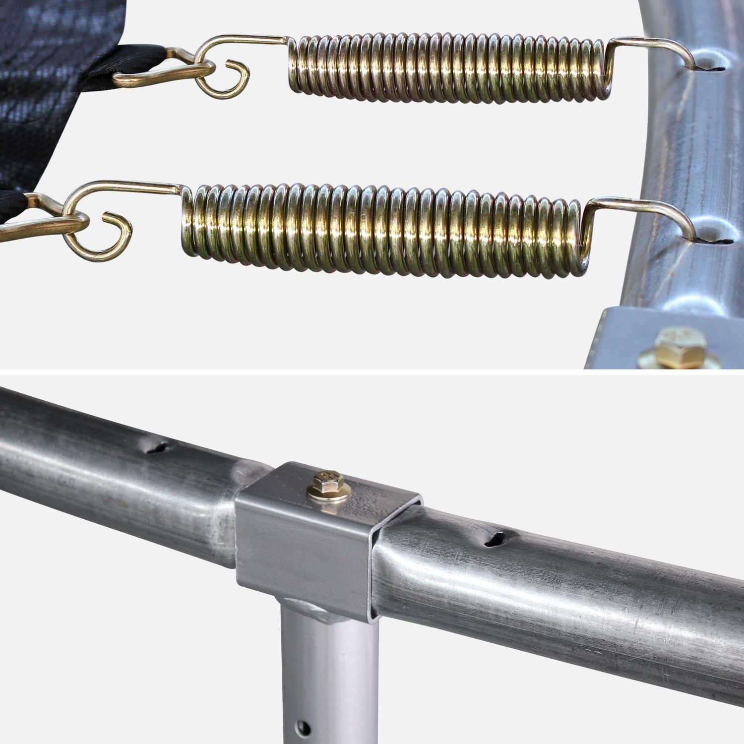 370 cm Trampolin mit Zubehörset, Grau