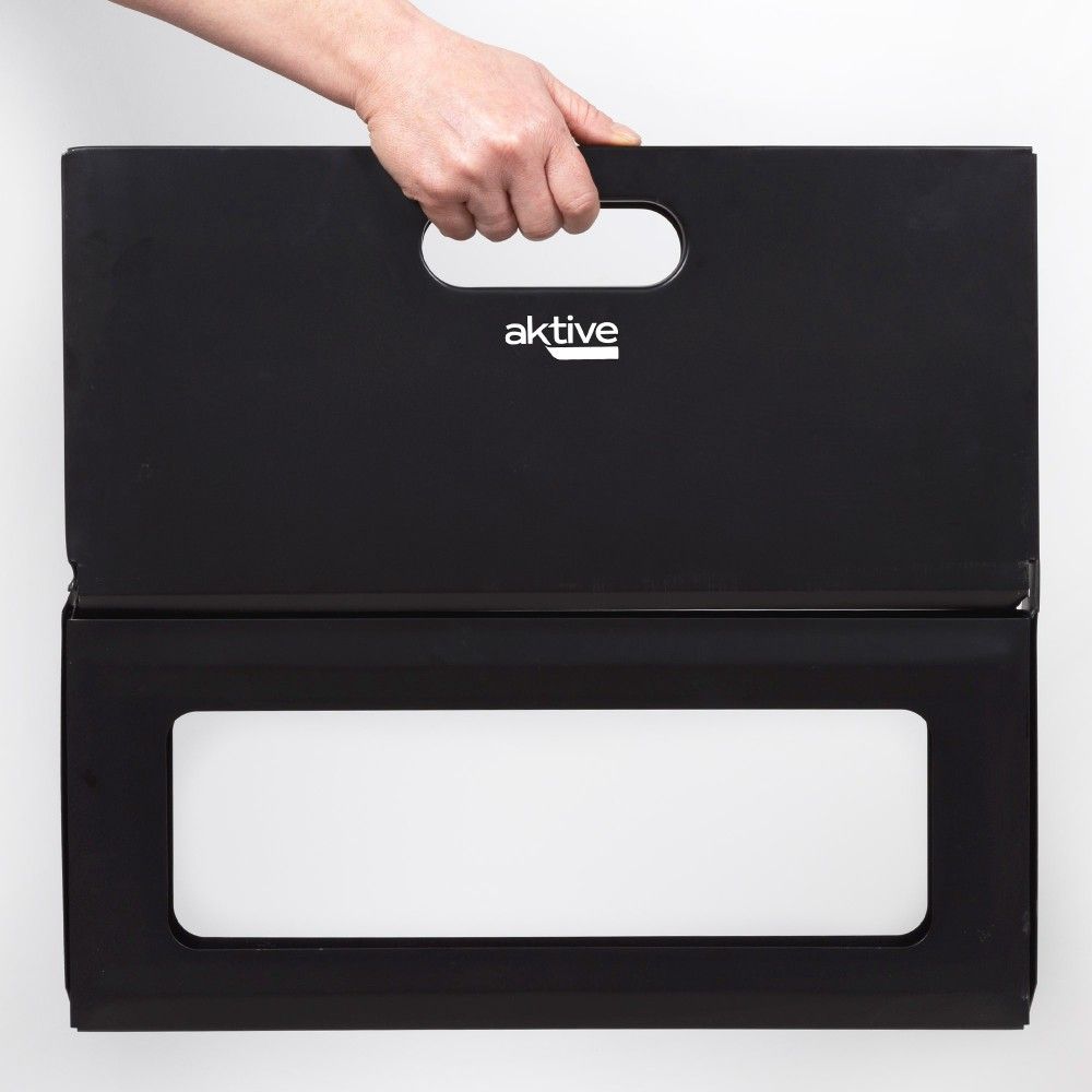 Aktive tragbarer und faltbarer Holzkohlegrill, 45 x 29 x 30 cm, Stahl, mit Tragegriff