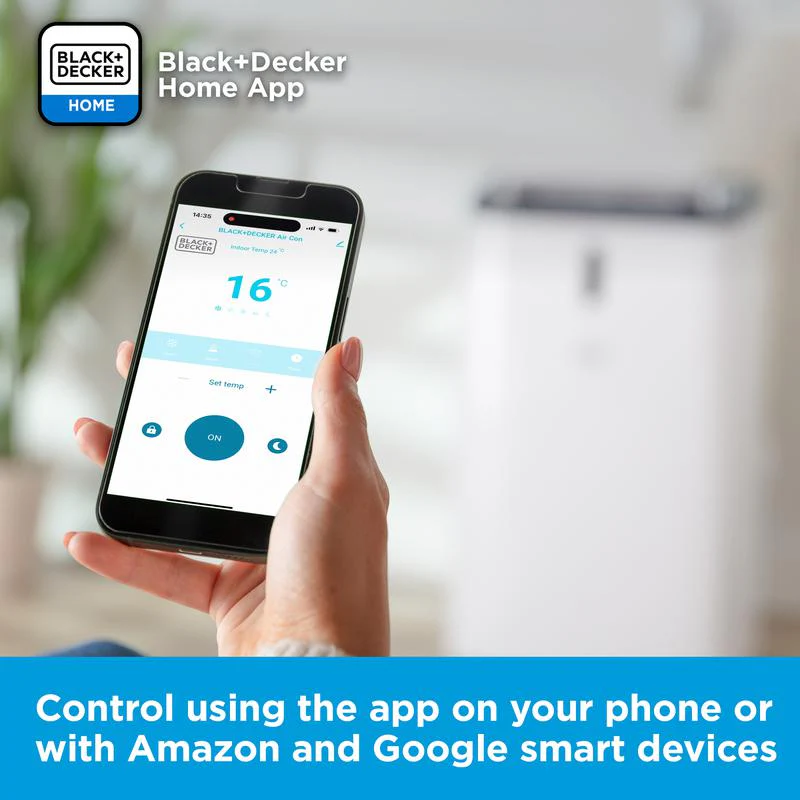 Black+Decker BXAC40018GB 3-i-1 bærbar smart klimaanlæg 16000 BTU