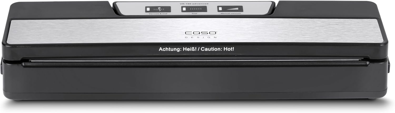 CASO VRH 790 Advanced Pro – Hochwertiger Vakuumierer für den privaten und professionellen Einsatz – Bis zu 200 Vakuumierzyklen in Folge möglich – Automatisches Vakuumieren von Flüssigkeiten – Edelstahl