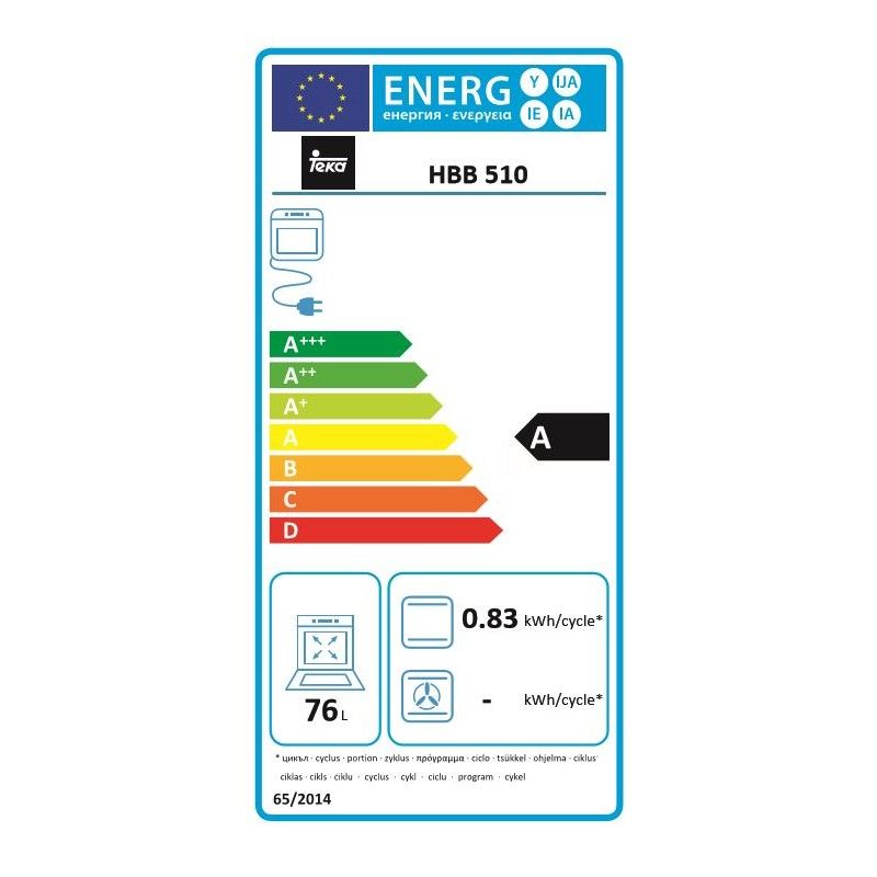 Teka Hbb510bk 76 L Hydroclean 2593W Backofen