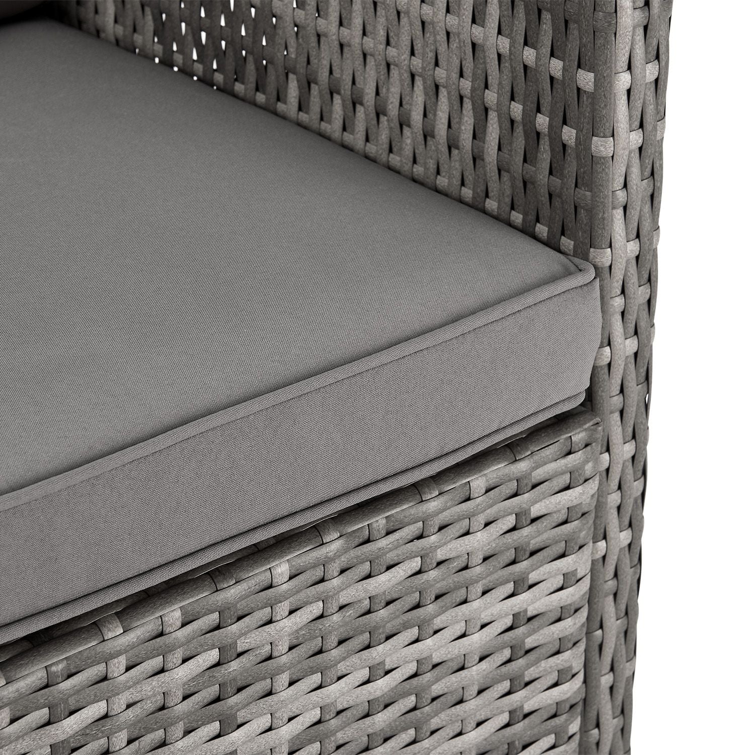 Ensemble de jardin Jamaika 2-en-1 en rotin synthétique 2025 – Modulaire, compact et élégant