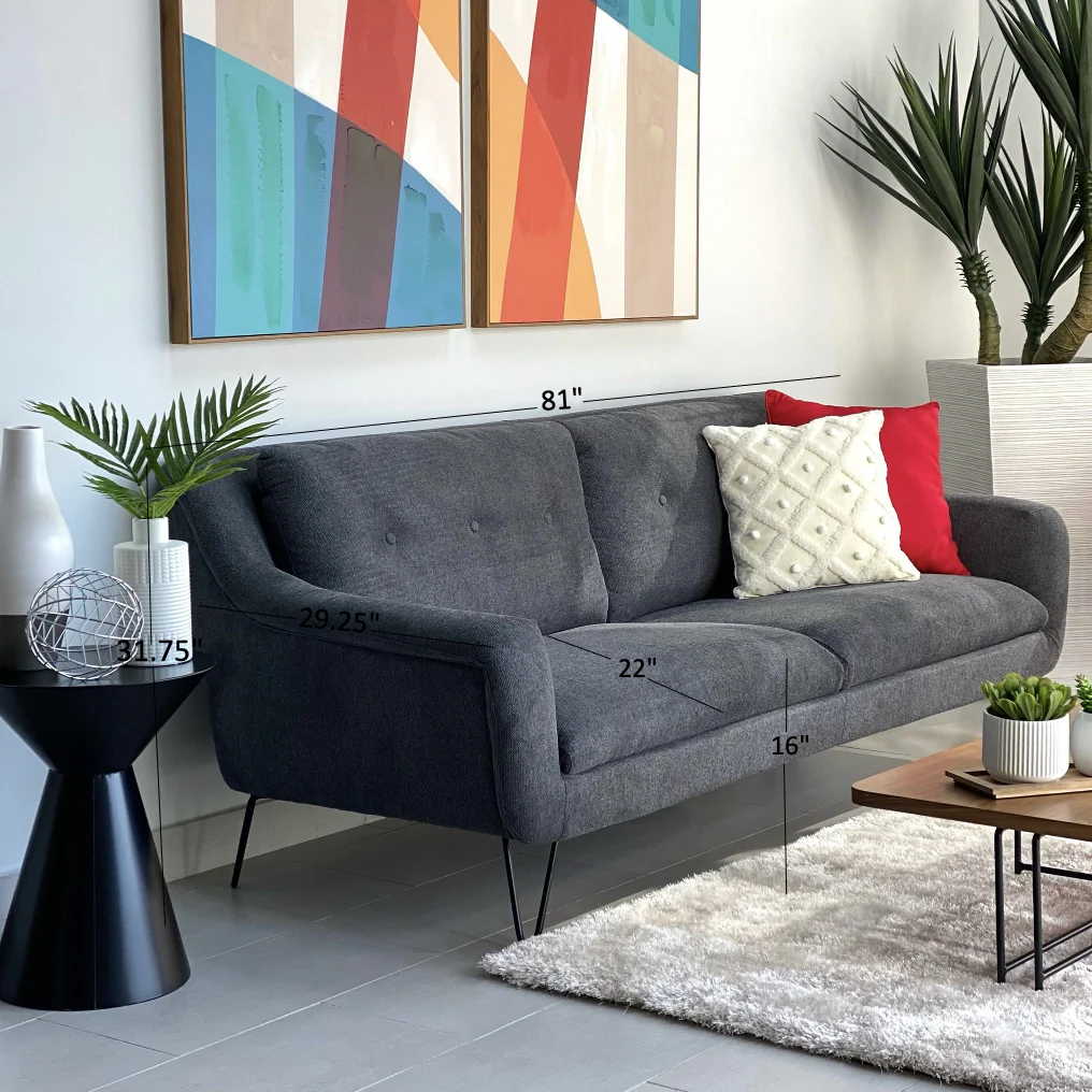 Sofa Florence, Anthrazitgrau