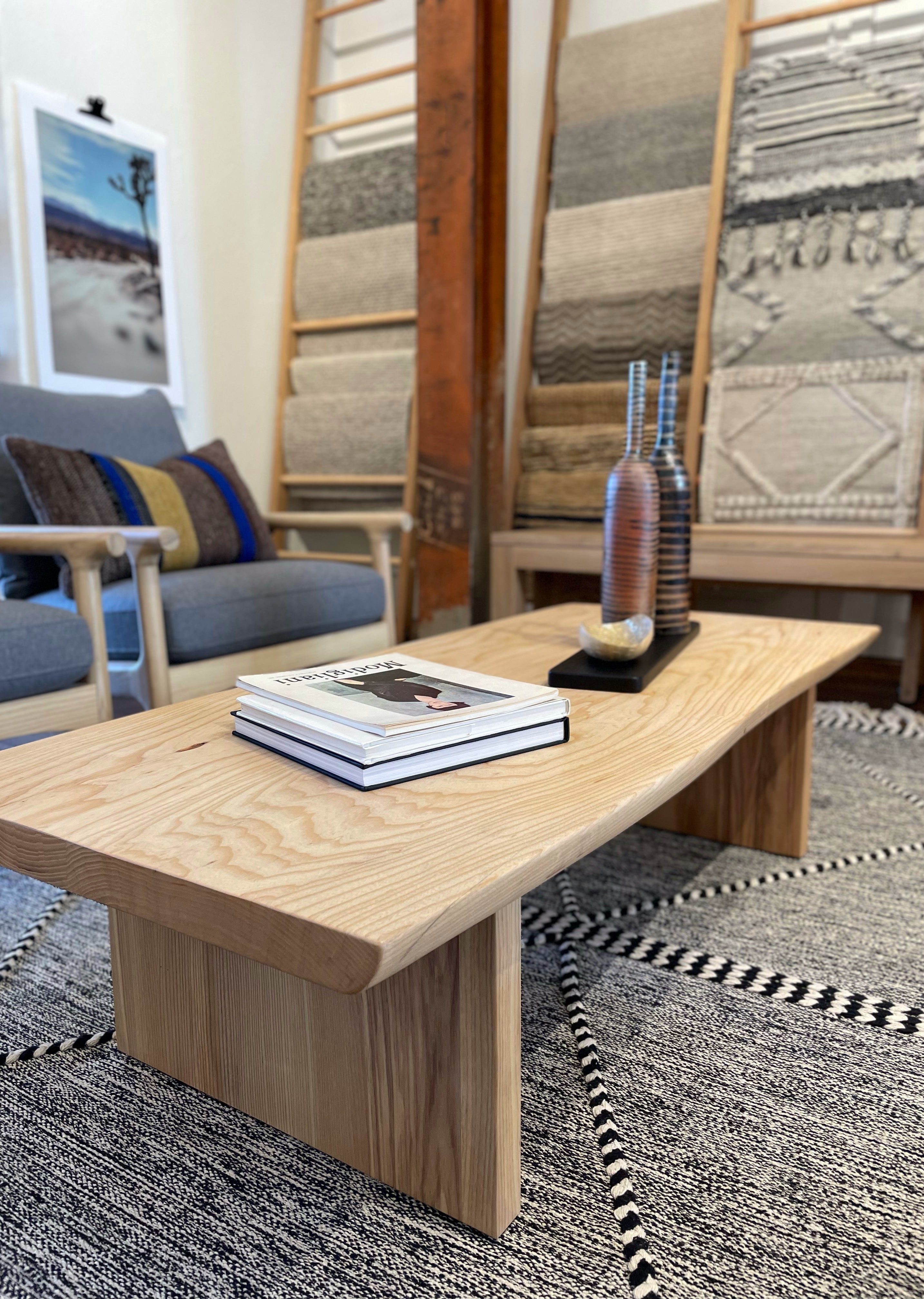 Mesa de centro Sofia Live Edge - Fresno blanco