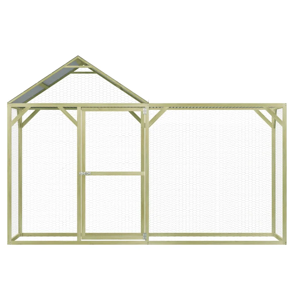 Poulailler en bois imprégné 2025 3 x 1,5 x 2 m – Enclos sécurisé pour oiseaux et petits animaux