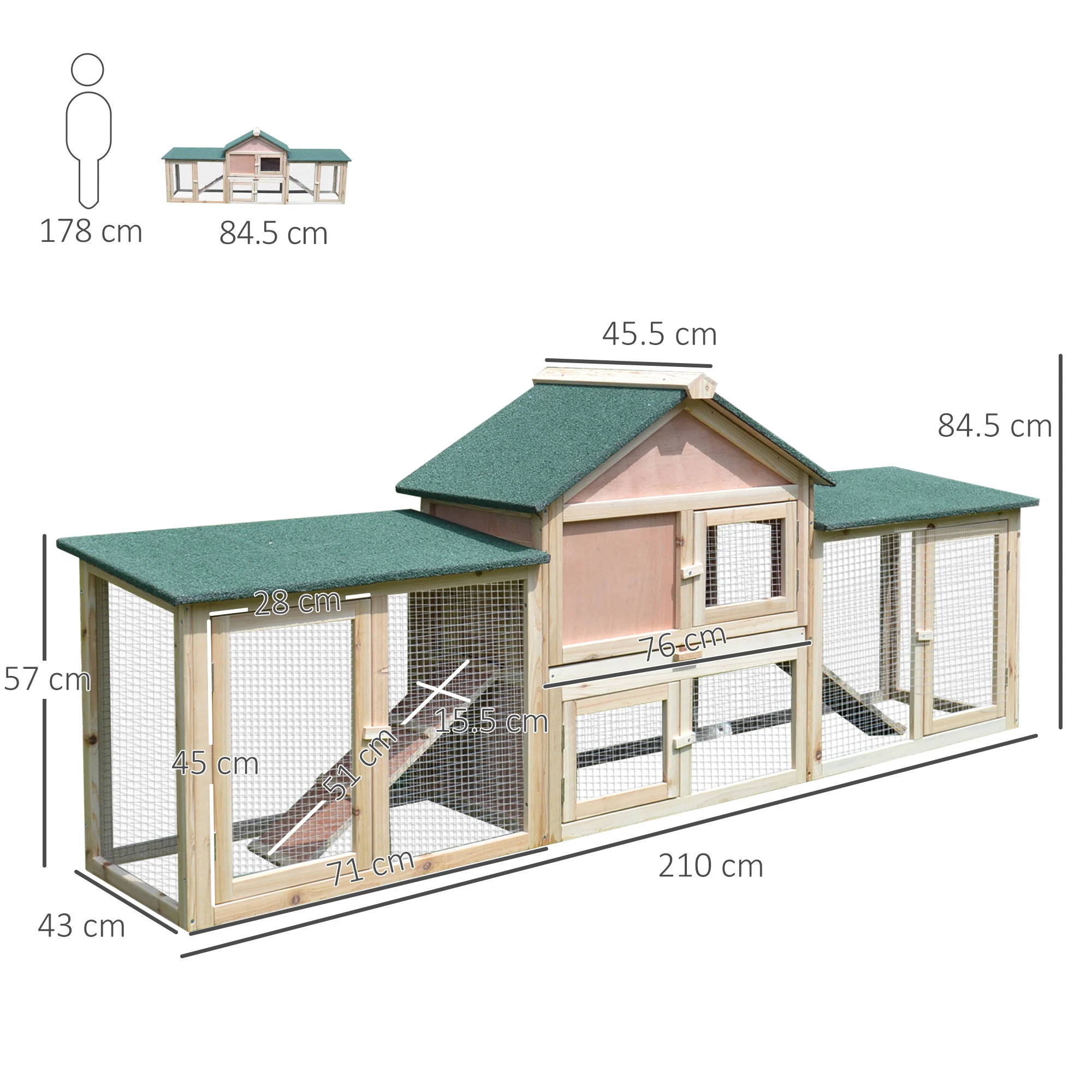 2025 PawHut Deluxe Kaninbur