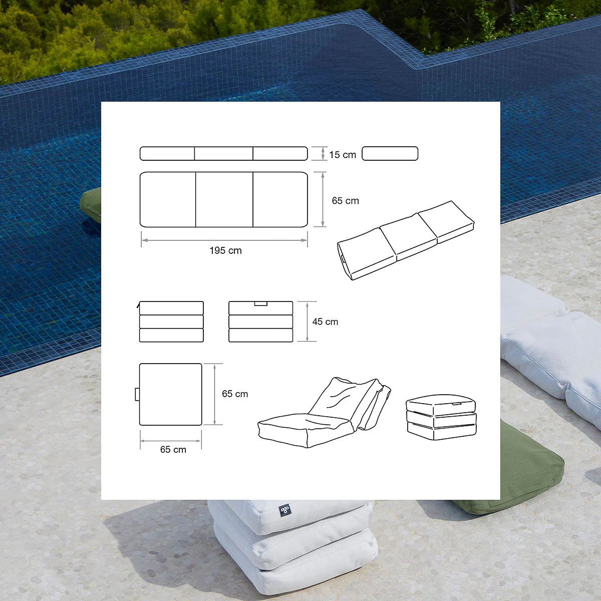 Schwimmende Matratze Llit out