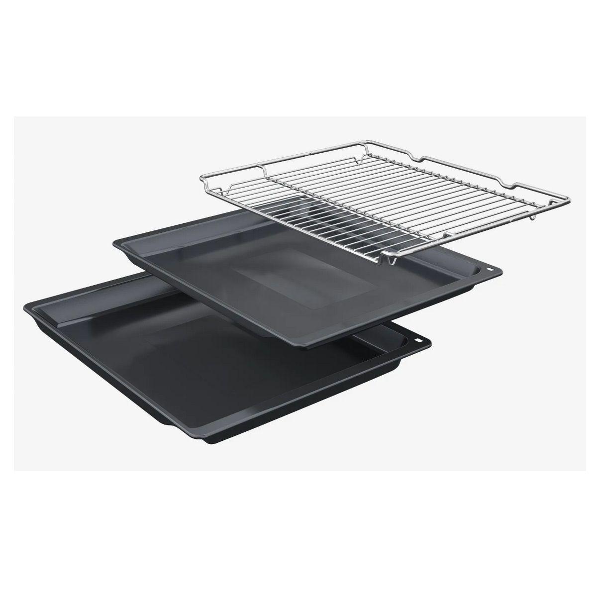 Bosch Einbau-Multifunktionsbackofen 71 l 60 cm A+ EcoClean Schwarz - HBG7541B1