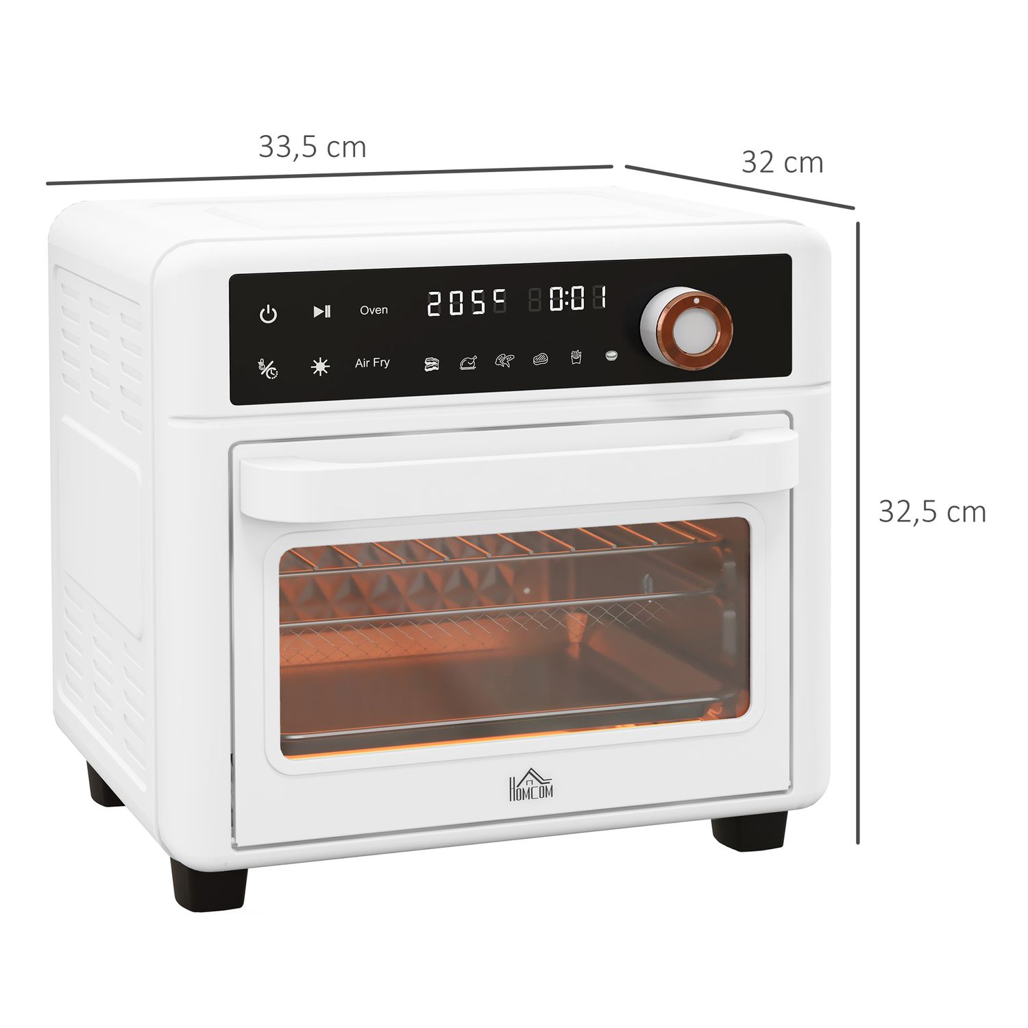 Homcom 13L 1200W Elektro-Tischbackofen mit 12 Betriebsmodi
