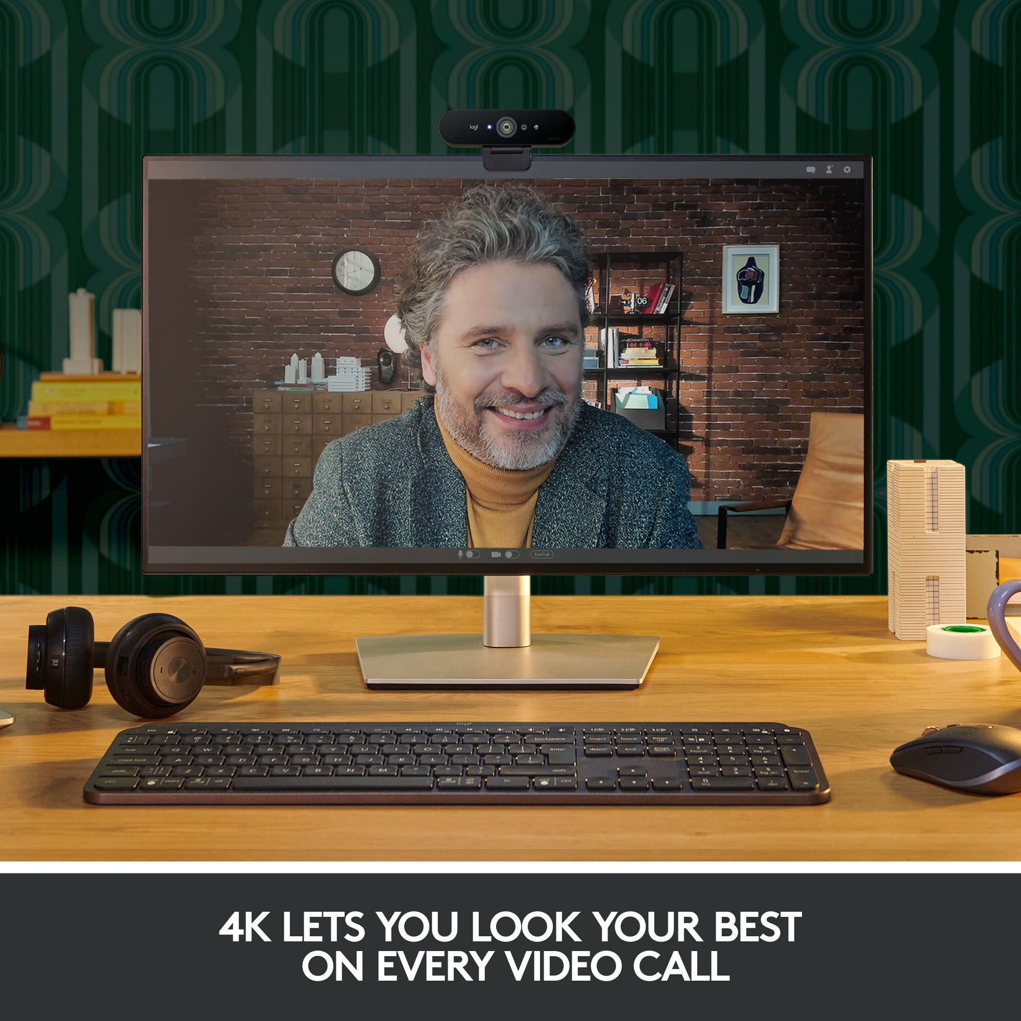 Logitech - 4K Pro Webcam 4096 x 2160 med støjreducerende mikrofon - Sort