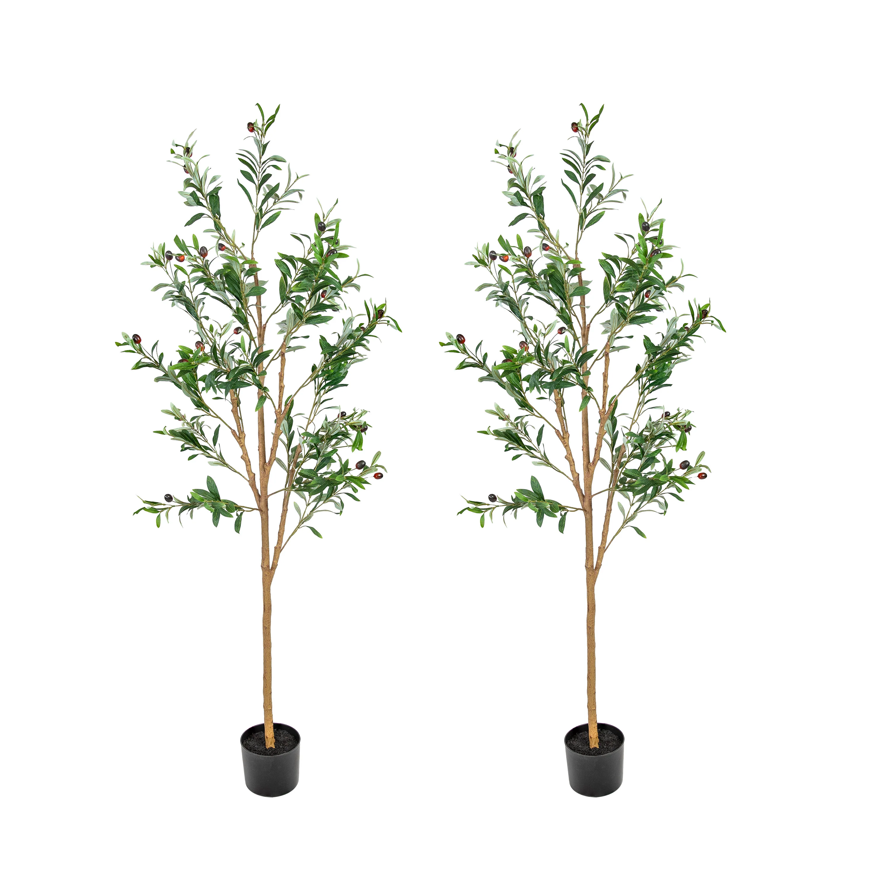 Olivier artificiel en pot 2025 avec feuilles en soie par Sunnydaze