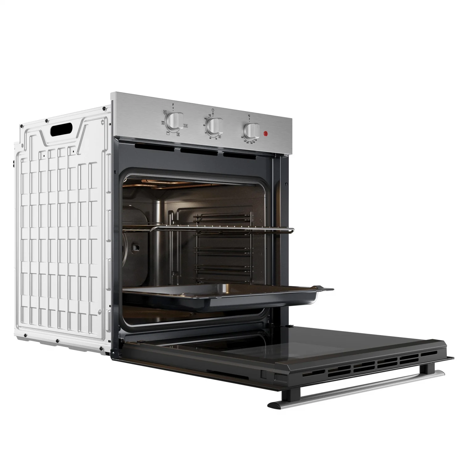 Whirlpool OMR35HR0X Multifunktionsbackofen, 1,5 kW, 71 l, Klapptür, 5 Kochfunktionen, Energieeffizienzklasse A – Edelstahl