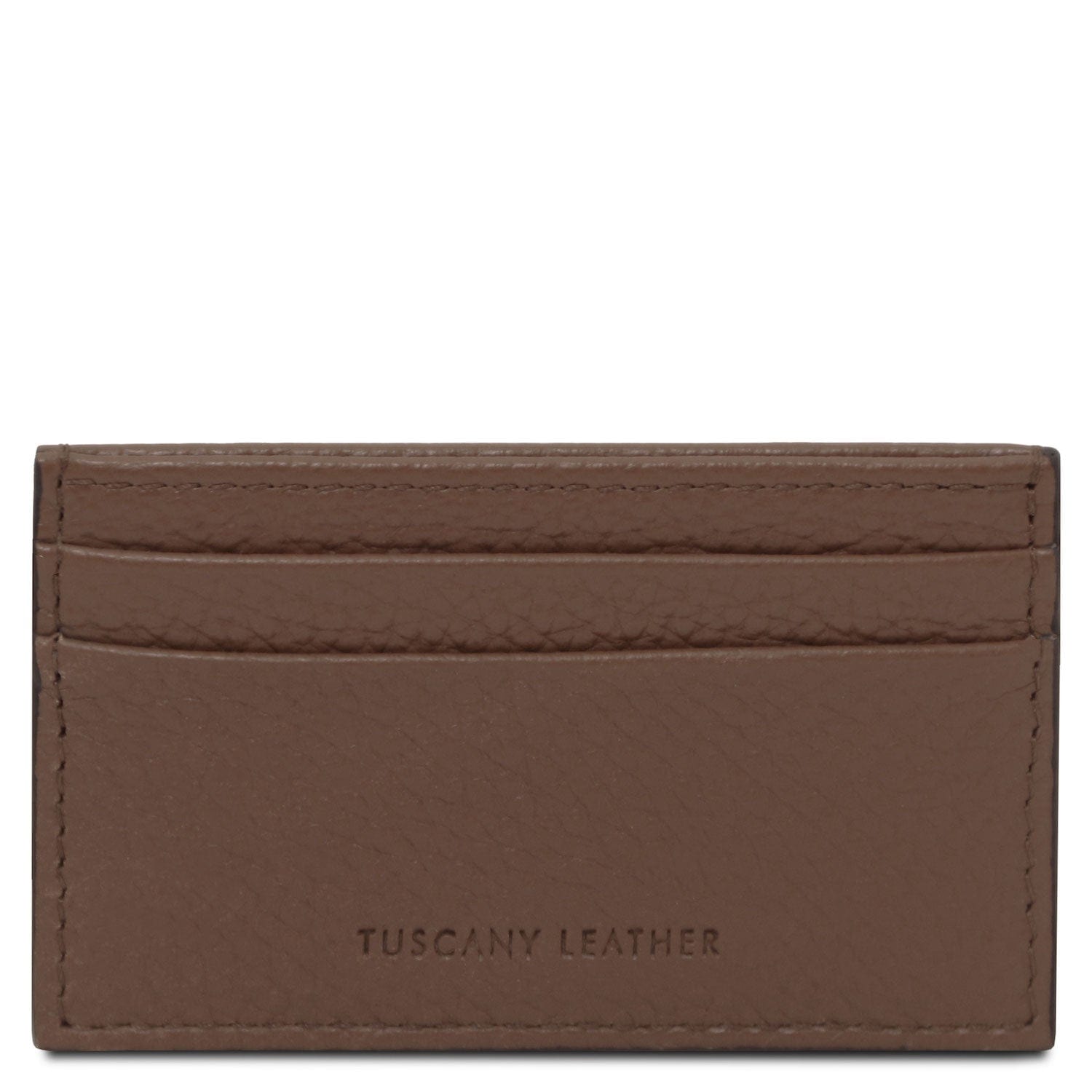 Leather card holder - 4 cards, pebbled leather | TL142474