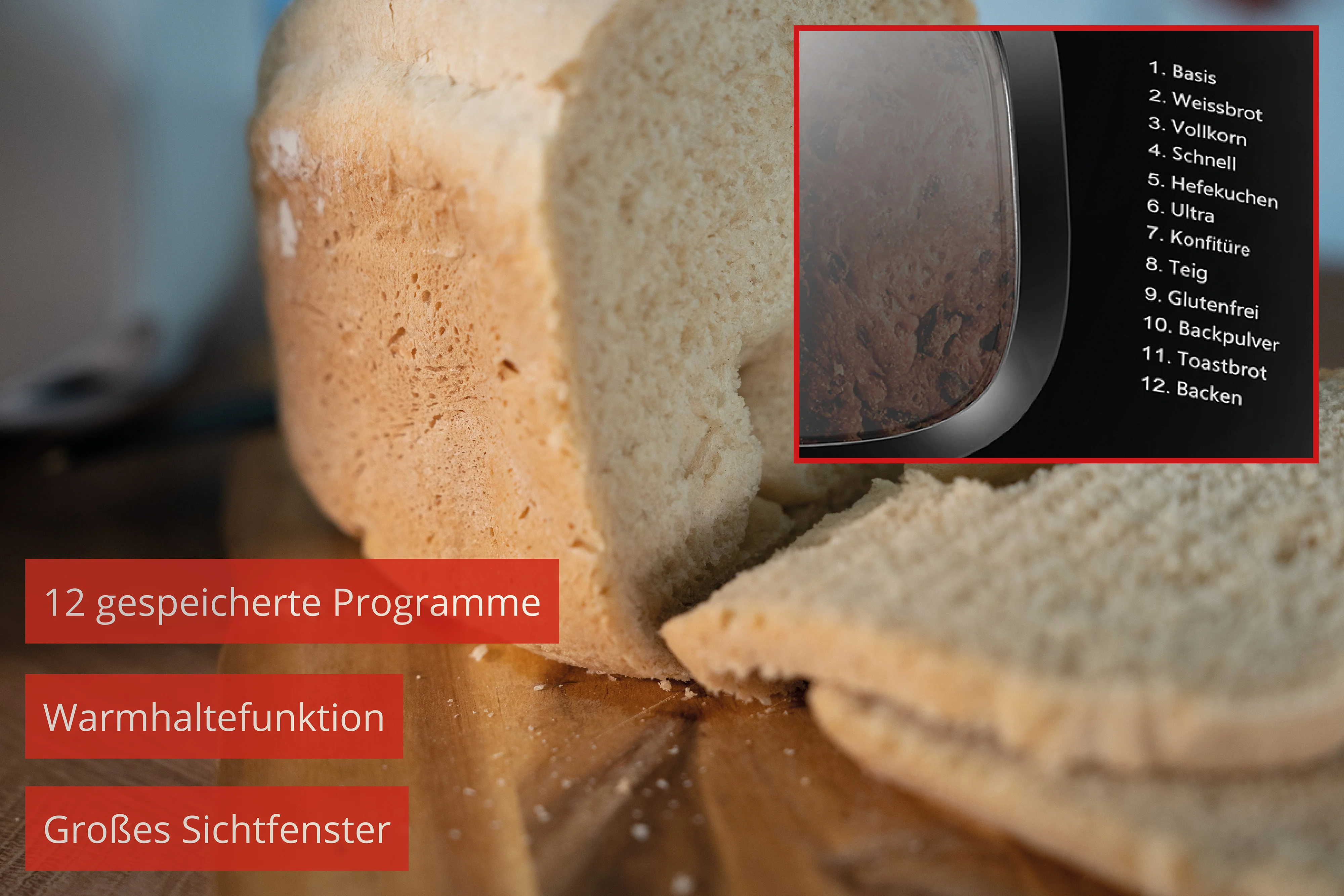 Unold 68010 Backmeister® Design Brotbackautomat, 550 W, 12 Programme, 1000 g Fassungsvermögen, Baujahr 2025