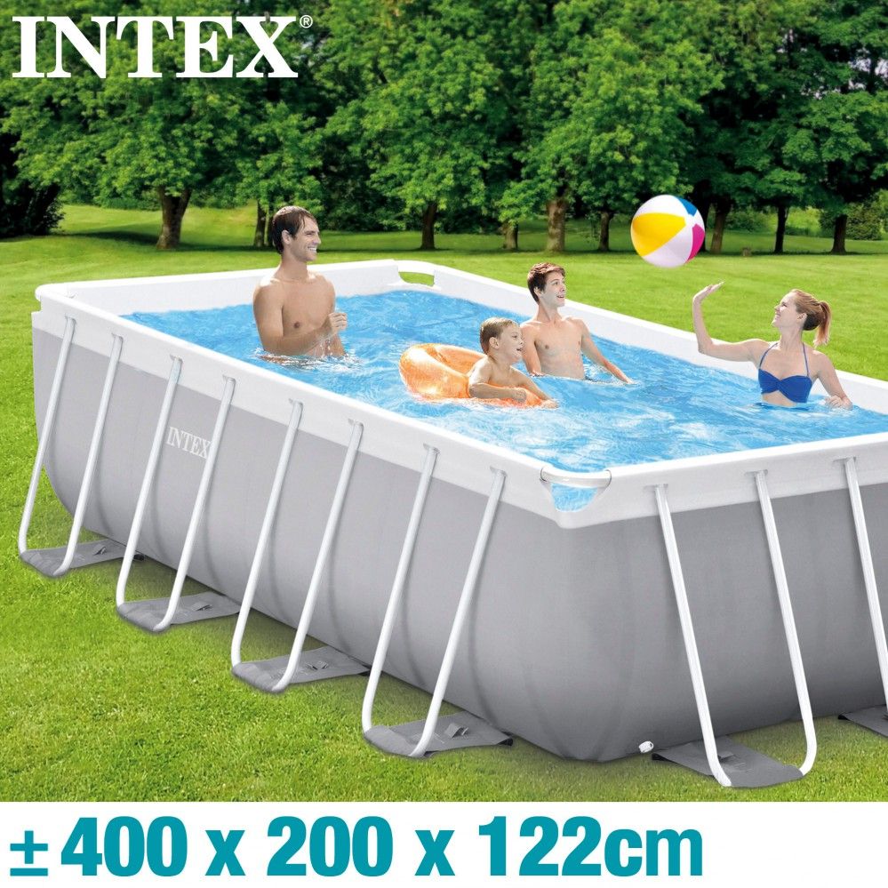 Intex Prism Frame Rechteckiger Aufstellpool mit Filterpumpe