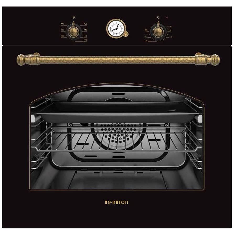 Infiniton Rot70 Multifunktionsbackofen 61l (rustikal, 7 Funktionen, glasiert, maximale Leistung 1800W)