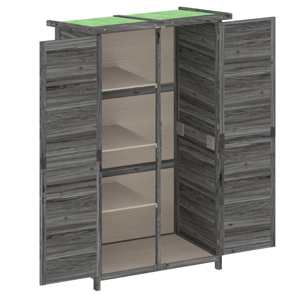 Abri de jardin 2025, bois de pin, gris, 83 x 57 x 140 cm v8154