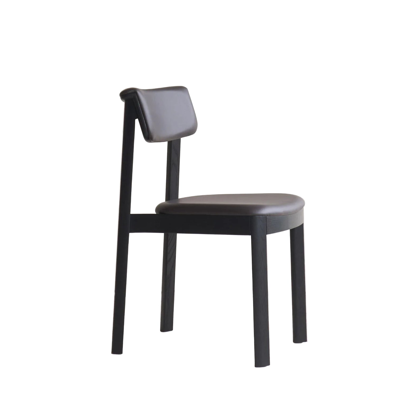 Noki Dining Chair | Black Oak with Leather