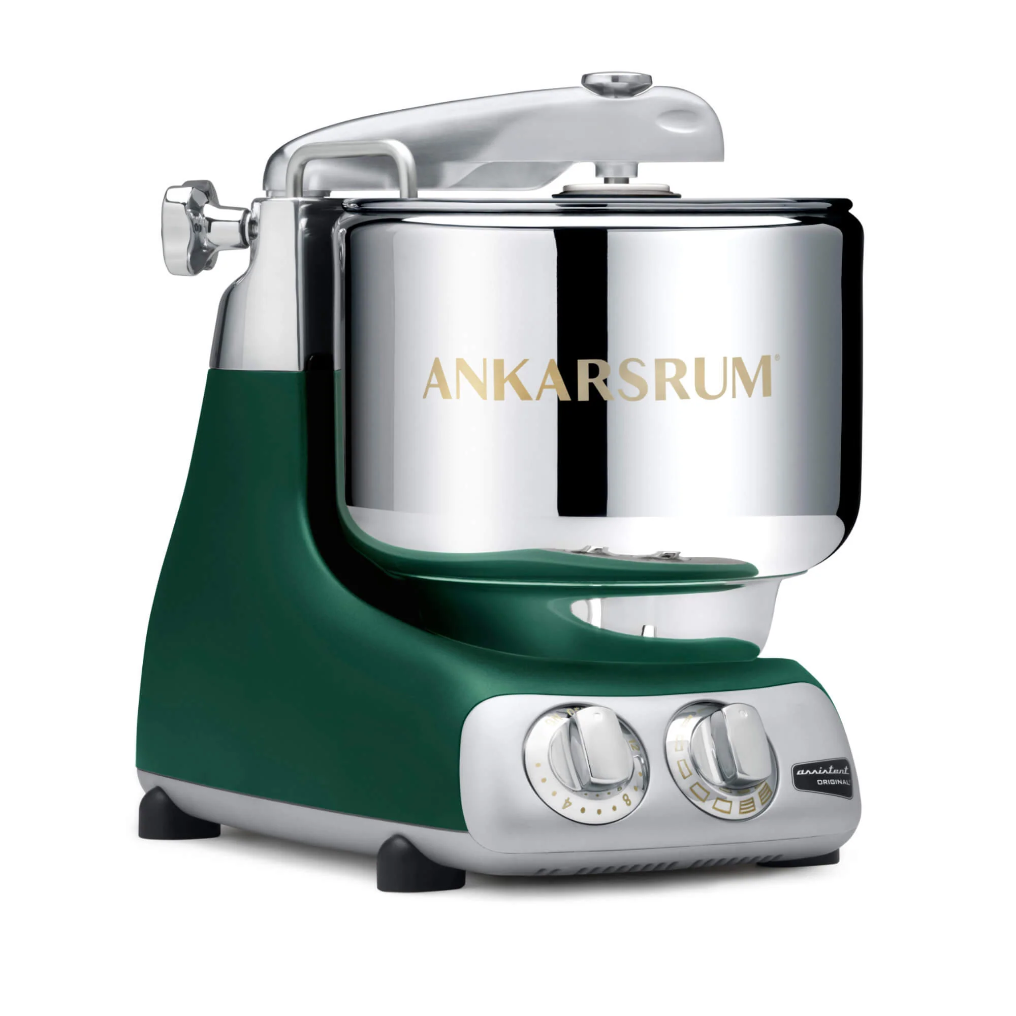 2025 Ankarsrum Assistent Original 6230 – Multifunktionel foodprocessor med retrodesign. 7L skål i rustfrit stål. 1500W motor. Diverse tilbehør. 7 års garanti.