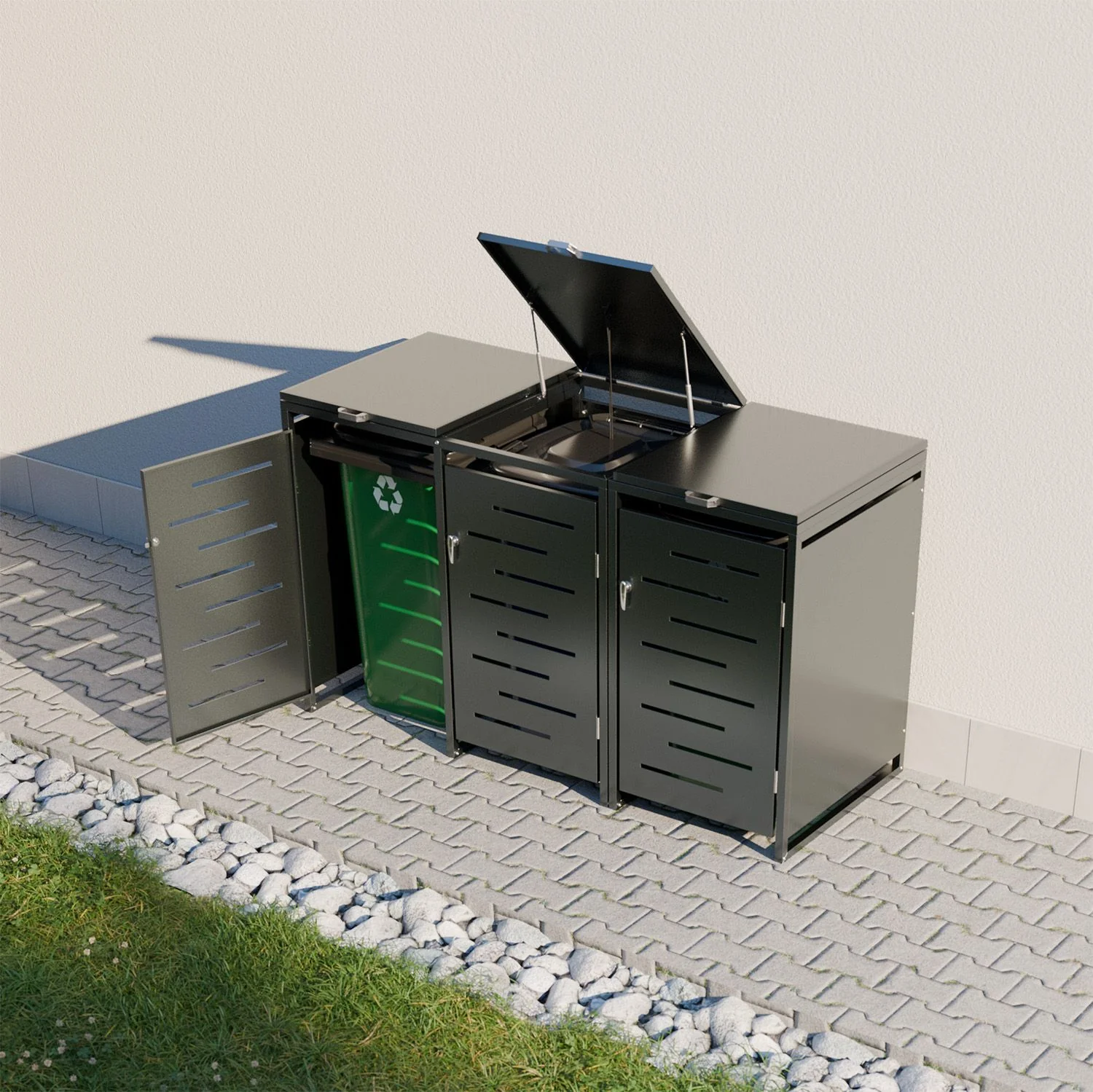 Boîte de rangement pour poubelle métallique Arel 2025