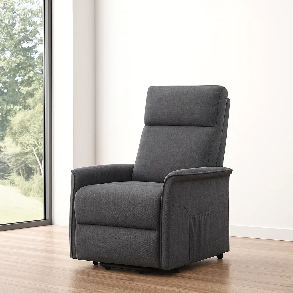 Transat, gris anthracite, tissu, pour usage intérieur, 70 x 70 x 105 cm